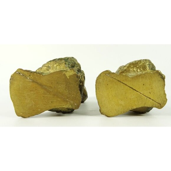 Pair of Small Toucans Birds Vintage Solid Brass Figurines Paperweights MCM - Picture 6 of 8